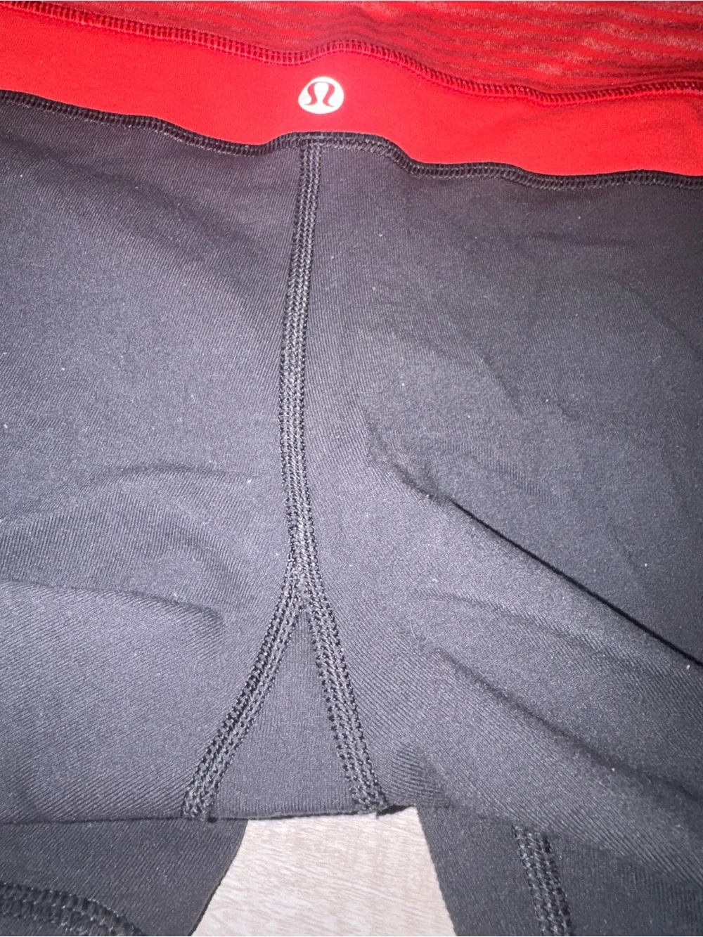 Lululemon Black Shorts with Red / Pink Waistband